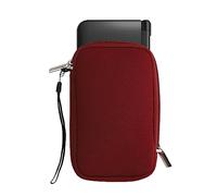 kwmobile Carrying Case Compatible with Nintendo 3DS XL - Neoprene Console Pouch with Zipper - Bordeaux