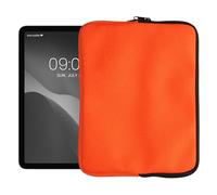 kwmobile Case Compatible with 12,4"-12,9" Tablet Cover - Tablet Sleeve - Protective Canvas 28.7 x 21.7 cm - Orange