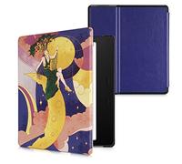 kwmobile Case Compatible with Amazon Kindle Oasis 10. Generation Case - eReader Cover - Art Deco Violet/Yellow/Green