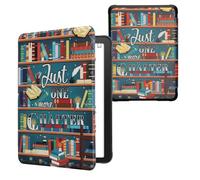 kwmobile Case Compatible with Amazon Kindle Paperwhite (2024)/Colorsoft Case - eReader Cover - Library Motto Multicolor