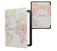 kwmobile Case Compatible with Amazon Kindle Paperwhite (2024)/Colorsoft Case - eReader Cover - Travel Black/Multicolor