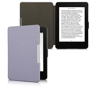 kwmobile Case Compatible with Amazon Kindle Paperwhite - Nylon Protective e-Reader Cover Folio Book Style Case - Lavender