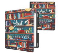 kwmobile Case Compatible with Amazon Kindle Scribe (2022/2024) Case - eReader Cover - Library Motto Multicolor