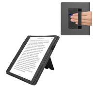kwmobile Case Compatible with Amazon Kindle Scribe (2022/2024) - Cover Faux Nubuck Leather e-Reader Flip Case - Dark Grey