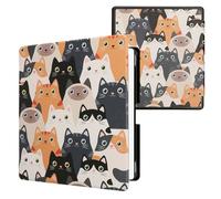 kwmobile Case Compatible with Amazon Kindle Scribe (2024) Case - eReader Cover - Cats Orange/Black/White