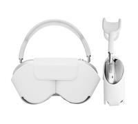 kwmobile Case Compatible with Apple AirPods Max Case - Sleep Mode Compatible - Polyester Protective Cover for Headphones - White