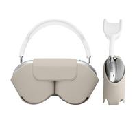 kwmobile Case Compatible with Apple AirPods Max Case - Sleep Mode Compatible - Polyester Protective Cover for Headphones - Light Grey