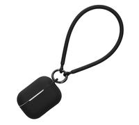 kwmobile Case Compatible with Apple Airpods Pro 2 - Silicone Headphones Cover with Hand Strap - Black