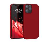 kwmobile Case Compatible with Apple iPhone 12 / iPhone 12 Pro Case - TPU Silicone Phone Cover with Soft Finish - Rhubarb Red
