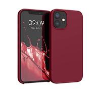 kwmobile Case Compatible with Apple iPhone 12 mini Case - TPU Silicone Phone Cover with Soft Finish - Rhubarb Red