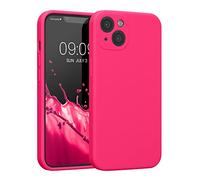 kwmobile Case Compatible with Apple iPhone 13 Case - Slim TPU Silicone Phone Cover - Soft Touch Finish - Neon Pink
