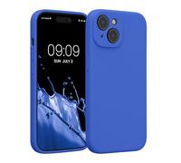 kwmobile Case Compatible with Apple iPhone 15 Case - Slim TPU Silicone Phone Cover - Soft Touch Finish - Baltic Blue