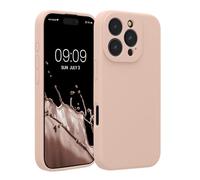 kwmobile Case Compatible with Apple iPhone 16 Pro Case - Slim TPU Silicone Phone Cover - Soft Touch Finish - Dusty Pink