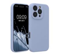 kwmobile Case Compatible with Apple iPhone 16 Pro Case - Slim TPU Silicone Phone Cover - Soft Touch Finish - Light Blue Matte