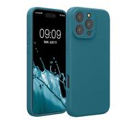 kwmobile Case Compatible with Apple iPhone 16 Pro Max Case - Slim TPU Silicone Phone Cover - Soft Touch Finish - Teal Matte
