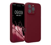 kwmobile Case Compatible with Apple iPhone 16 Pro Max Case - Slim TPU Silicone Phone Cover - Soft Touch Finish - Rhubarb Red