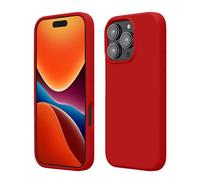 kwmobile Case Compatible with Apple iPhone 16 Pro Max Case - TPU Silicone Phone Cover with Soft Finish - Classic Red