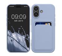 kwmobile Case Compatible with Apple iPhone 17 Case - TPU Phone Cover with Credit Card Holder - Lavender