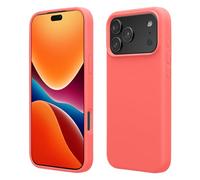 kwmobile Case Compatible with Apple iPhone 17 Pro Case - TPU Silicone Phone Cover with Soft Finish - Neon Coral