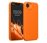 kwmobile Case Compatible with Apple iPhone 17e / iPhone 16e Case - Slim TPU Silicone Phone Cover - Soft Touch Finish - Fruity Orange