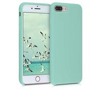 kwmobile Case Compatible with Apple iPhone 7 Plus/iPhone 8 Plus Case - TPU Silicone Phone Cover with Soft Finish - Pastel Green