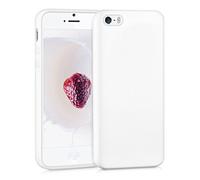 kwmobile Case Compatible with Apple iPhone SE (1.Gen 2016) / iPhone 5 / iPhone 5S Case - Soft Slim Protective TPU Silicone Cover - White Matte