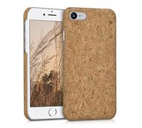 kwmobile Case Compatible with Apple iPhone SE (2022) / iPhone SE (2020) / iPhone 8 / iPhone 7 Case - Cover with Cork Finish - Light Brown