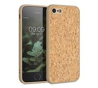 kwmobile Case Compatible with Apple iPhone SE (2022) / iPhone SE (2020) / iPhone 8 / iPhone 7 - Case Made of TPU and Cork with Bumper for Phone - Light Brown