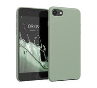 kwmobile Case Compatible with Apple iPhone SE (2022) / iPhone SE (2020) / iPhone 8 / iPhone 7 Case - TPU Silicone Phone Cover with Soft Finish - Gray Green