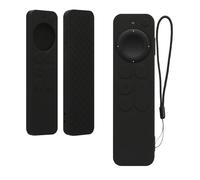 kwmobile Case Compatible with Apple Siri Remote 3rd / 2nd Gen Case - Soft Silicone Cover for Remote Control - Black
