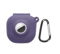 kwmobile Case Compatible with Beats Fit Pro - Silicone Cover Compatible with AirTag - Storage with Carabiner - Lavender