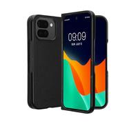 kwmobile Case Compatible with Google Pixel 10 Pro Fold - Case Synthetic Leather Protective Phone Cover - Black