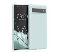 kwmobile Case Compatible with Google Pixel 6a Case - Soft Slim Protective TPU Silicone Cover - Cool Mint