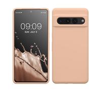kwmobile Case Compatible with Google Pixel 7 Pro Case - TPU Silicone Phone Cover with Soft Finish - Pastel Peach