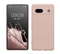 kwmobile Case Compatible with Google Pixel 7a Case - Protective Slim TPU Phone Cover - Soft Matte Finish - Coconut Swirl