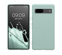 kwmobile Case Compatible with Google Pixel 7a Case - Slim Protective TPU Silicone Phone Cover - Cool Mint