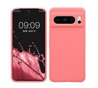 kwmobile Case Compatible with Google Pixel 8 Pro Case - TPU Silicone Phone Cover with Soft Finish - Pastel Coral