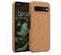 kwmobile Case Compatible with Google Pixel 8a Case - Cover with Cork Finish - Light Brown