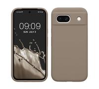 kwmobile Case Compatible with Google Pixel 8a Case - TPU Silicone Phone Cover with Soft Finish - Taupe