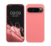 kwmobile Case Compatible with Google Pixel 9 Pro XL Case - TPU Silicone Phone Cover with Soft Finish - Pastel Coral