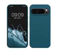 kwmobile Case Compatible with Google Pixel 9 Pro XL Case - TPU Silicone Phone Cover with Soft Finish - Teal Matte