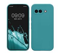 kwmobile Case Compatible with Google Pixel 9a Case - Protective Slim TPU Phone Cover - Soft Matte Finish - Teal Matte