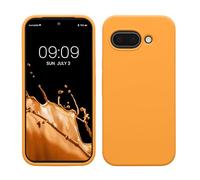 kwmobile Case Compatible with Google Pixel 9a Case - TPU Silicone Phone Cover with Soft Finish - Fruity Orange