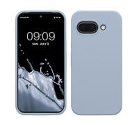 kwmobile Case Compatible with Google Pixel 9a Case - TPU Silicone Phone Cover with Soft Finish - Light Blue Matte
