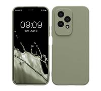 kwmobile Case Compatible with HONOR 200 Lite Case - Protective Slim TPU Phone Cover - Soft Matte Finish - Gray Green