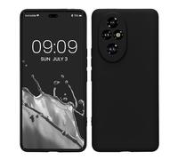 kwmobile Case Compatible with HONOR 200 Pro Case - Protective Slim TPU Phone Cover - Soft Matte Finish - Black Matte