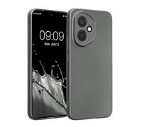 kwmobile Case Compatible with HONOR 400 Case - Soft TPU Back Phone Cover - with Metallic Look - Metallic Grey