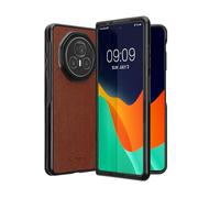 kwmobile Case Compatible with HONOR Magic V3 - Case Synthetic Leather Protective Phone Cover - Brown