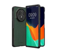 kwmobile Case Compatible with HONOR Magic V3 - Case Synthetic Leather Protective Phone Cover - Dark Green