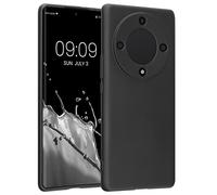 kwmobile Case Compatible with Honor Magic5 Lite 5G Case - Soft TPU Back Phone Cover - with Metallic Look - Metallic Grey